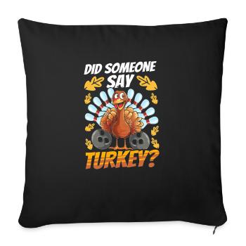 Thanksgiving Bowl Bowler Strike Pin Sport Bowling - Sofa pillowcase 17,3'' x 17,3'' (45 x 45 cm) - black - Front