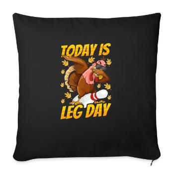Thanksgiving Bowl Bowler Strike Pin Sport Bowling - Sofakissenbezug 45 x 45 cm - Schwarz - Vorne