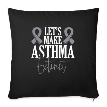 Lasst Uns Asthma Ausrotten Asthmakrieger - Sofakissenbezug 45 x 45 cm - Schwarz - Vorne