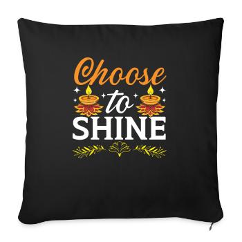 Happy Diwali Diwali Festival Indian Hindu Hinduism - Sofa pillowcase 17,3'' x 17,3'' (45 x 45 cm) - black - Front