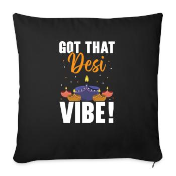 Happy Diwali Diwali Festival Indian Hindu Hinduism - Sofa pillowcase 17,3'' x 17,3'' (45 x 45 cm) - black - Front