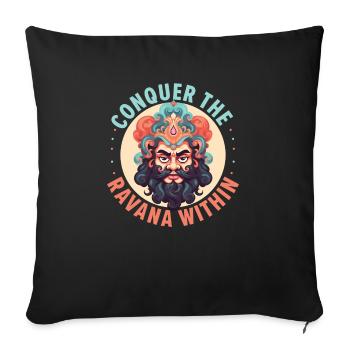 Happy Diwali Diwali Festival Indian Hindu Hinduism - Sofa pillowcase 17,3'' x 17,3'' (45 x 45 cm) - black - Front