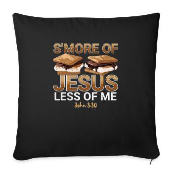 Plus de Jésus, moins de moi Camping Chocolate - Housse de coussin décorative 45 x 45 cm - noir - Devant