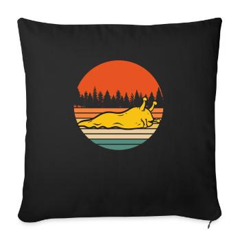 Banana Snail Snail - Sofa pillowcase 17,3'' x 17,3'' (45 x 45 cm) - black - Front