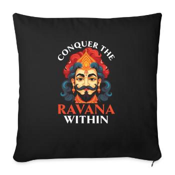 Happy Diwali Diwali Festival Indian Hindu Hinduism - Sofa pillowcase 17,3'' x 17,3'' (45 x 45 cm) - black - Front