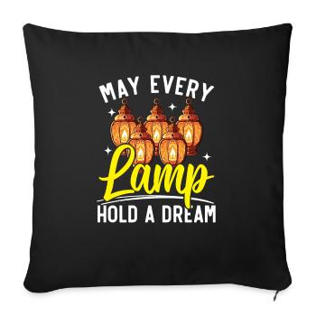 Happy Diwali Diwali Festival Indian Hindu Hinduism - Sofa pillowcase 17,3'' x 17,3'' (45 x 45 cm) - black - Front