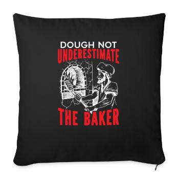 Bäcker Bäckerei Kuchen Brot Muffin Gebäck Lebensmittel Backen - Sofakissenbezug 45 x 45 cm - Schwarz - Vorne