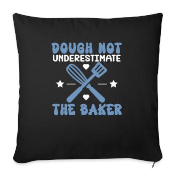 Bäcker Bäckerei Kuchen Brot Muffin Gebäck Lebensmittel Backen - Sofakissenbezug 45 x 45 cm - Schwarz - Vorne