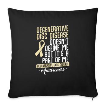 Ddd Fighter Degenerative Disc Disease - Sofa pillowcase 17,3'' x 17,3'' (45 x 45 cm) - black - Front
