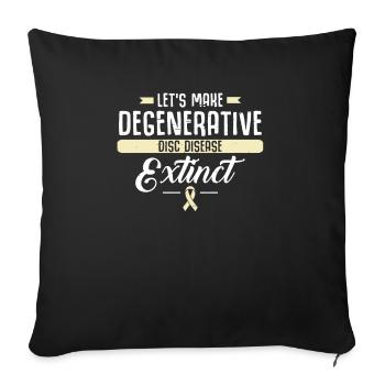 Let's do the degenerative - Sofa pillowcase 17,3'' x 17,3'' (45 x 45 cm) - black - Front
