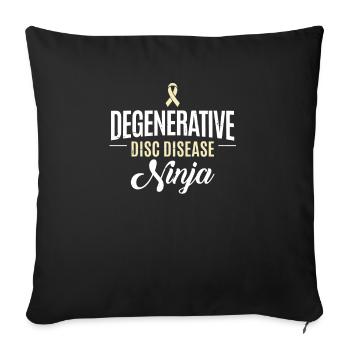 Support Degenerative Month - Sofa pillowcase 17,3'' x 17,3'' (45 x 45 cm) - black - Front