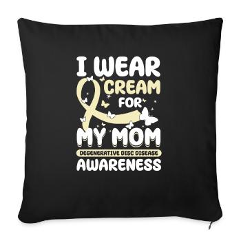 Awareness of degenerative - Sofa pillowcase 17,3'' x 17,3'' (45 x 45 cm) - black - Front