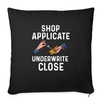 shop applicate underwrite close Design for a - Sofa pillowcase 17,3'' x 17,3'' (45 x 45 cm) - black - Front
