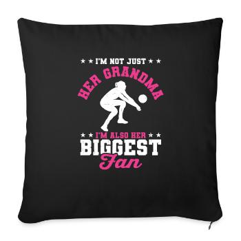 I'm Her Grandma I'm Her Biggest Fan Libero Volleyb - Sofa pillowcase 17,3'' x 17,3'' (45 x 45 cm) - black - Front