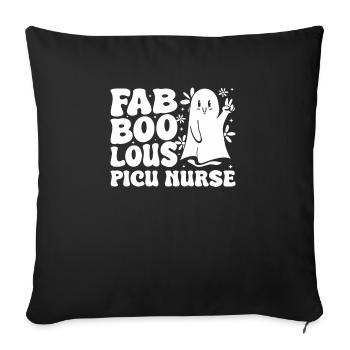 Fab Boo Lous Picu Nurse Pediatric Intensive Care - Sofa pillowcase 17,3'' x 17,3'' (45 x 45 cm) - black - Front