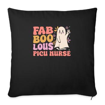 Fab Boo Lous Picu Nurse Pediatric Intensive Care - Sofa pillowcase 17,3'' x 17,3'' (45 x 45 cm) - black - Front