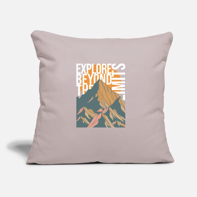EXPLORE BEYOND THE LIMITS - Mountains Mountains Peaks Sofa pillowcase 17,3'' x 17,3'' (45 x 45 cm)