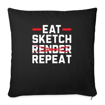 3d Animator Animate Key Frames Rendering Animation - Housse de coussin décorative 45 x 45 cm - noir - Devant