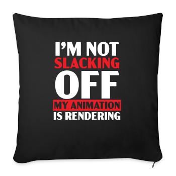 3d Animator Animate Key Frames Rendering Animation - Sofa pillowcase 17,3'' x 17,3'' (45 x 45 cm) - black - Front