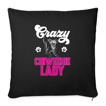 Chiweenie Chien - Housse de coussin décorative 45 x 45 cm - noir - Devant