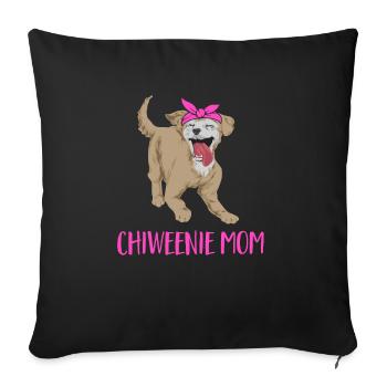 Chiweenie Chien - Housse de coussin décorative 45 x 45 cm - noir - Devant