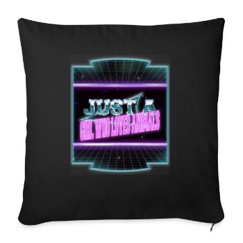 humor vegetable food animal rights geek happy - Sofa pillowcase 17,3'' x 17,3'' (45 x 45 cm) - black - Front