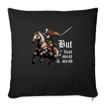 Mais première viande - Housse de coussin décorative 45 x 45 cm - noir - Devant