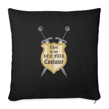 This is my Ren Faire costume - - Sofa pillowcase 17,3'' x 17,3'' (45 x 45 cm) - black - Front