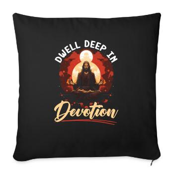 Christian Meditation Jesus Yoga Zen Christianity - Sofa pillowcase 17,3'' x 17,3'' (45 x 45 cm) - black - Front