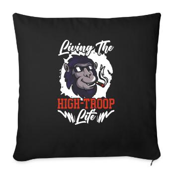 Pavian Affe Liebhaber Wildtier Tier Zoowärter - Sofakissenbezug 45 x 45 cm - Schwarz - Vorne