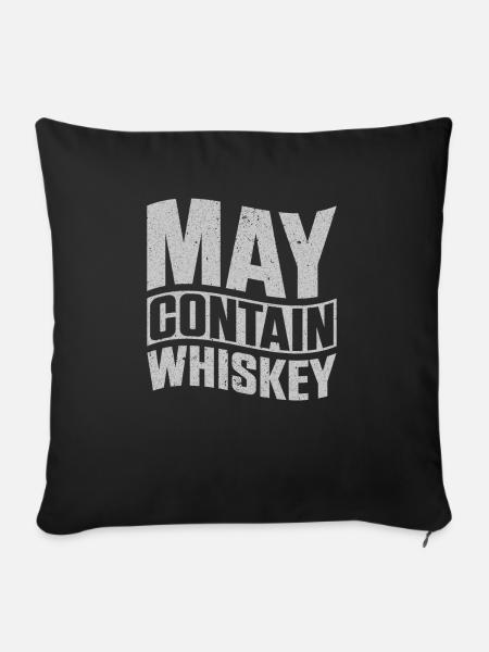 May Contain Whiskey - Sofakissenbezug 45 x 45 cm - Schwarz