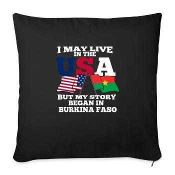 Burkina Faso Usa - Sofakissenbezug 45 x 45 cm - Schwarz - Vorne