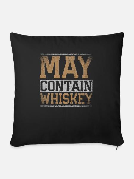 May Contain Whiskey - Sofakissenbezug 45 x 45 cm - Schwarz