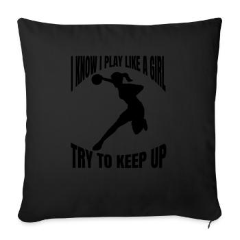 Handball fan handball player handball team handball - Sofa pillowcase 17,3'' x 17,3'' (45 x 45 cm) - black - Front