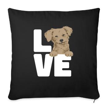 Chiweenie Chien - Housse de coussin décorative 45 x 45 cm - noir - Devant