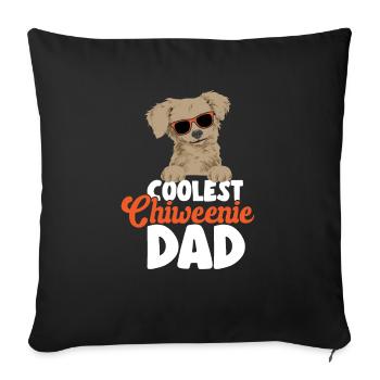 Chiweenie Chien - Housse de coussin décorative 45 x 45 cm - noir - Devant