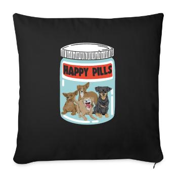Chiweenie Chien - Housse de coussin décorative 45 x 45 cm - noir - Devant
