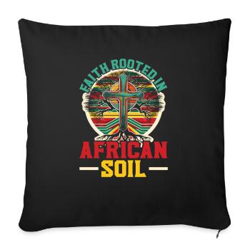 African Christian Afro American Black Christianity - Sofa pillowcase 17,3'' x 17,3'' (45 x 45 cm) - black - Front