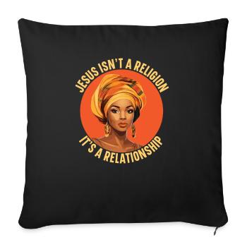 African Christian Afro American Black Christianity - Sofa pillowcase 17,3'' x 17,3'' (45 x 45 cm) - black - Front