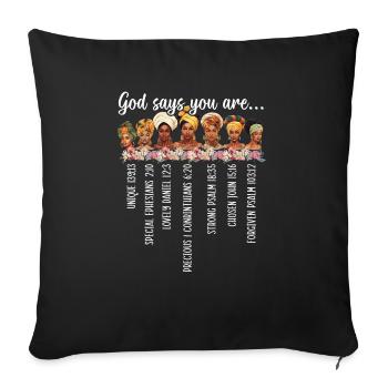 African Christian Afro American Black Christianity - Sofa pillowcase 17,3'' x 17,3'' (45 x 45 cm) - black - Front