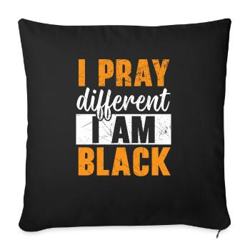 African Christian Afro American Black Christianity - Sofa pillowcase 17,3'' x 17,3'' (45 x 45 cm) - black - Front