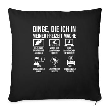 Erdmännchen - Sofakissenbezug 45 x 45 cm - Schwarz - Vorne
