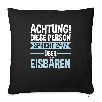 Eisbär Eisbären - Sofakissenbezug 45 x 45 cm - Schwarz - Vorne