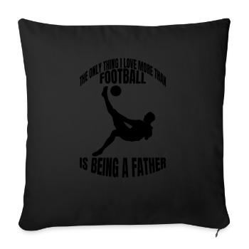 Fußballmannschaft Fußballdesign Fußballspieler - Sofakissenbezug 45 x 45 cm - Schwarz - Vorne