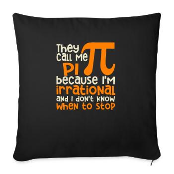 Ils m’appellent Pi Symbol Irrational Math Pi Day - Housse de coussin décorative 45 x 45 cm - noir - Devant