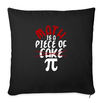 Math is a breeze Pi Day Fun math - Sofa pillowcase 17,3'' x 17,3'' (45 x 45 cm) - black - Front