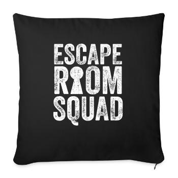 Challenge Mystery Group Escape Room Squad Cool - Housse de coussin décorative 45 x 45 cm - noir - Devant