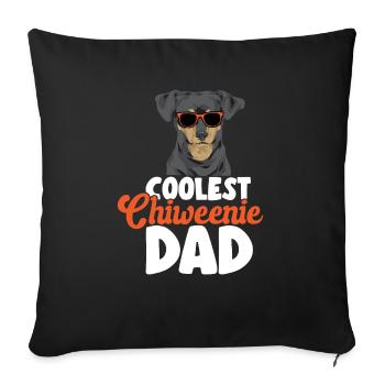 Chiweenie Chien - Housse de coussin décorative 45 x 45 cm - noir - Devant