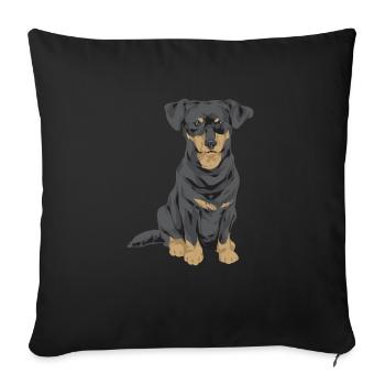 Chiweenie Chien - Housse de coussin décorative 45 x 45 cm - noir - Devant