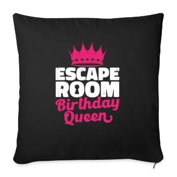 Women Challenge Party Lover Escaped Room Birthday - Sofa pillowcase 17,3'' x 17,3'' (45 x 45 cm) - black - Front